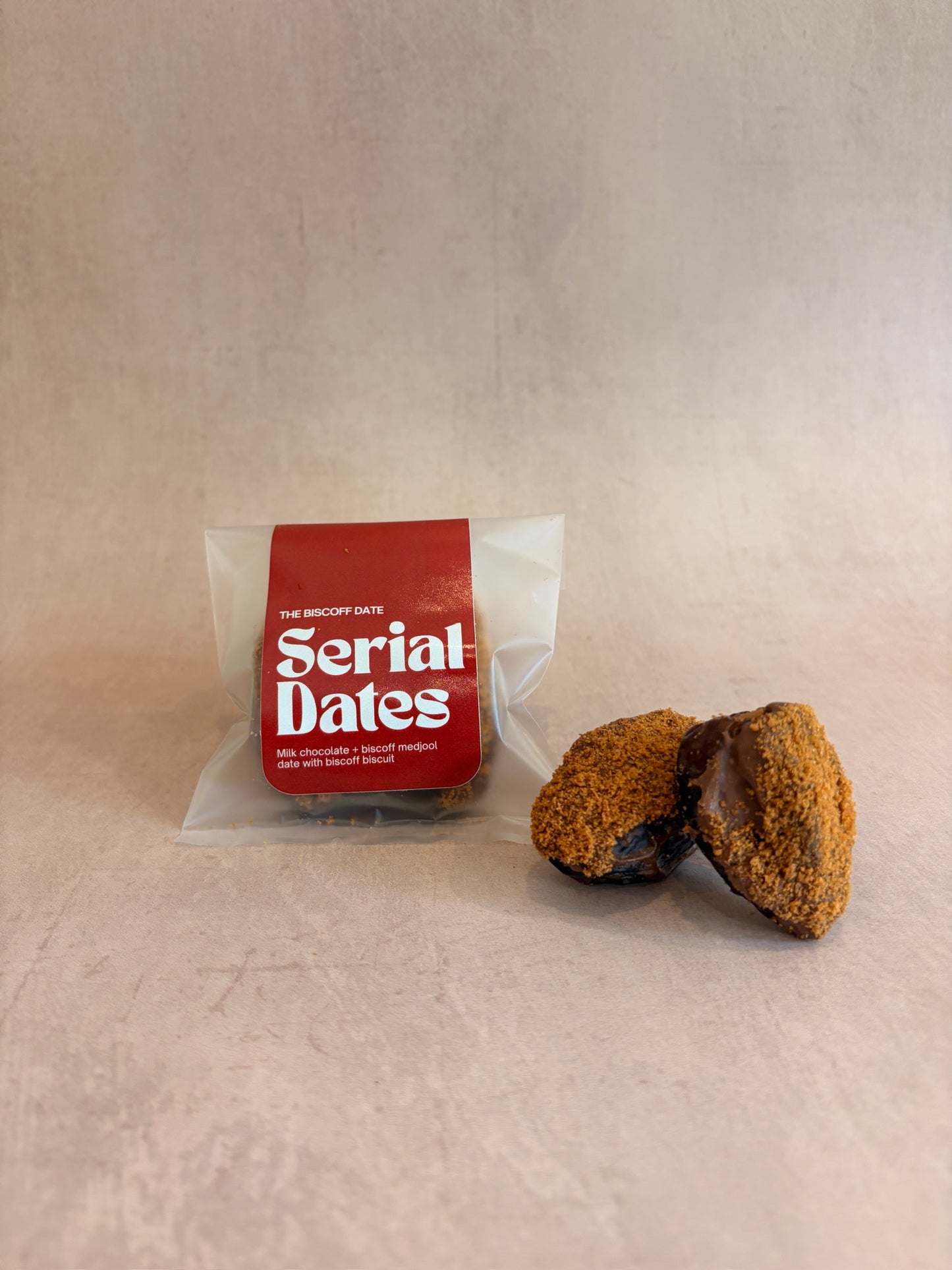 Serial Dates Biscoff date 2 pack pouch, grab and go healthy snack London